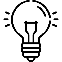 Pictogramme ampoule alumée