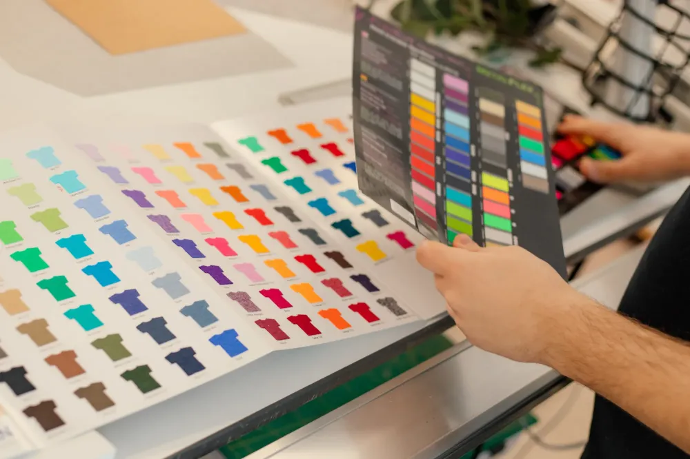sélection de textiles et couleurs
